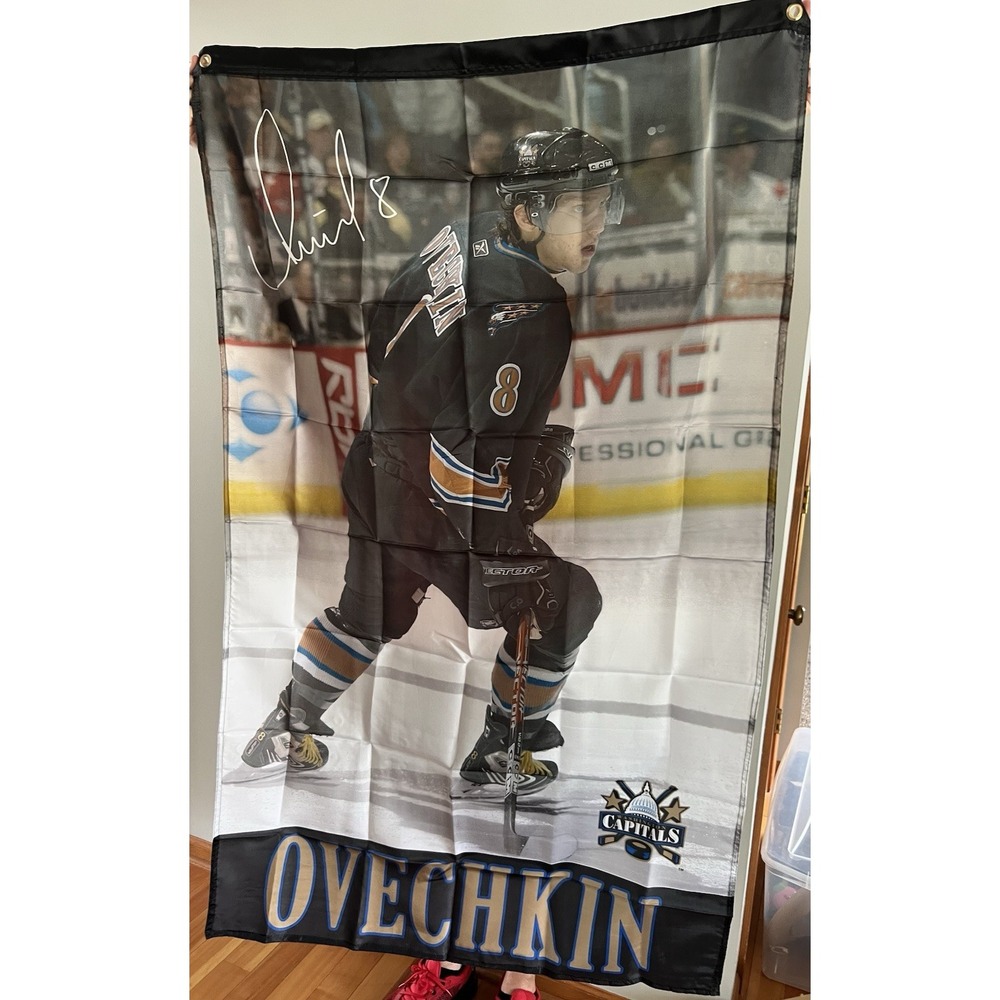 Alex Ovechkin Rookie Banner Flag‎ Washington Capitals 895 Record Goal NHL